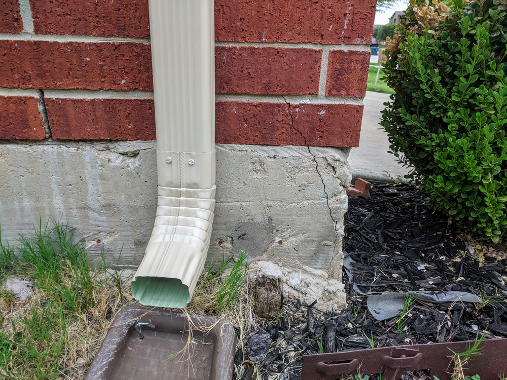 crack near corner of foundation